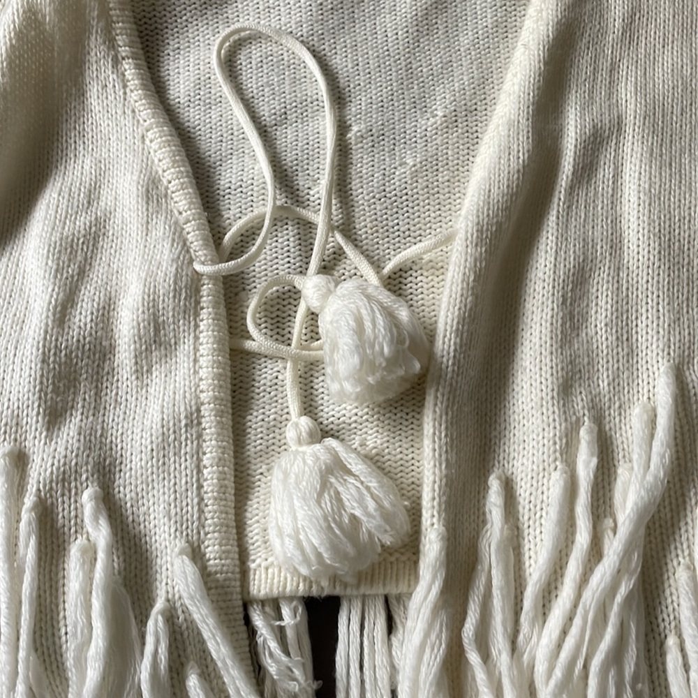 Spell and the gypsy designs rare vintage Leila tassel cardigan cropped shrug - Picture 11 of 16